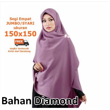 TERMURAH Jilbab Segi Empat Diamond 150 x 150 / Segi Empat 130 x 130 / Segi Empat 110 x 110