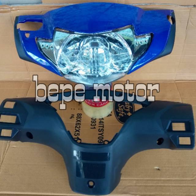 Batok kepala 1set Honda Supra x 125 lama wrna biru