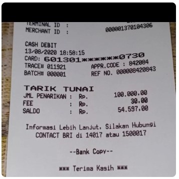 

KERTAS THERMAL EDC 58X30 / 58 X 30 MM STRUK KASIR Continuouns paper Kertas Struk