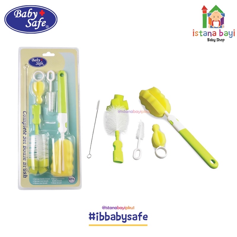 Baby safe Complete Set Bottle Brush - Sikat botol/BS 369