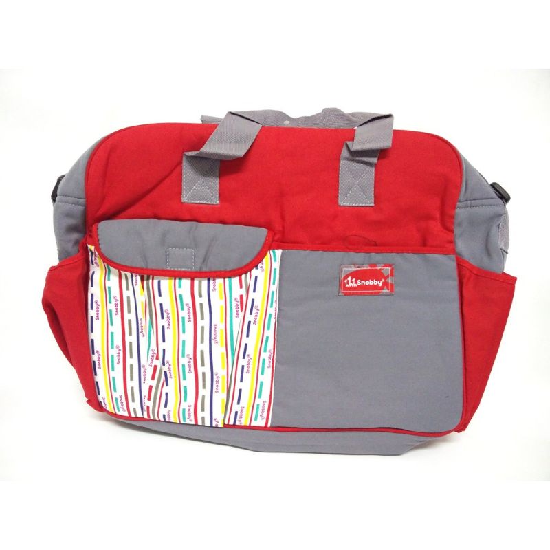 Tas Snobby Besar Line Series Kuning Merah Diaper Bag Traveling