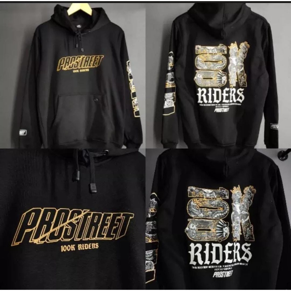 Jaket Sweater Hoodie GUARDIAN RIDERS PROSTREET Premium Bahan Tebal Motip Pulprint Unisex