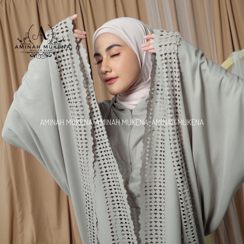 Mukena Dewasa Shakilla 2 in 1 Laser Cut Mewah Aminah