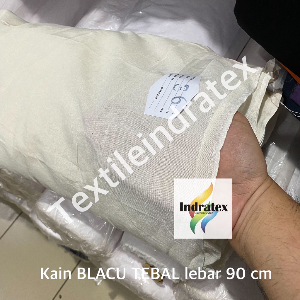 ( per 1 roll ) Kain BELACU BLACU TEBAL rollan lebar 90 cm warna putih beras bahan craft kerajinan tangan waxing bulu ketiak tirai gorden hordeng horden tas totebag goodie bag pouch dekorasi dekor mitela mitella p3k pembalut siku kantong celana