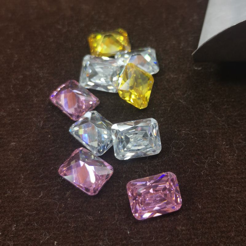 Permata A3 Rectangle Cubic Zirconia 8x6 9x7mm 11x9 14x12 12x10