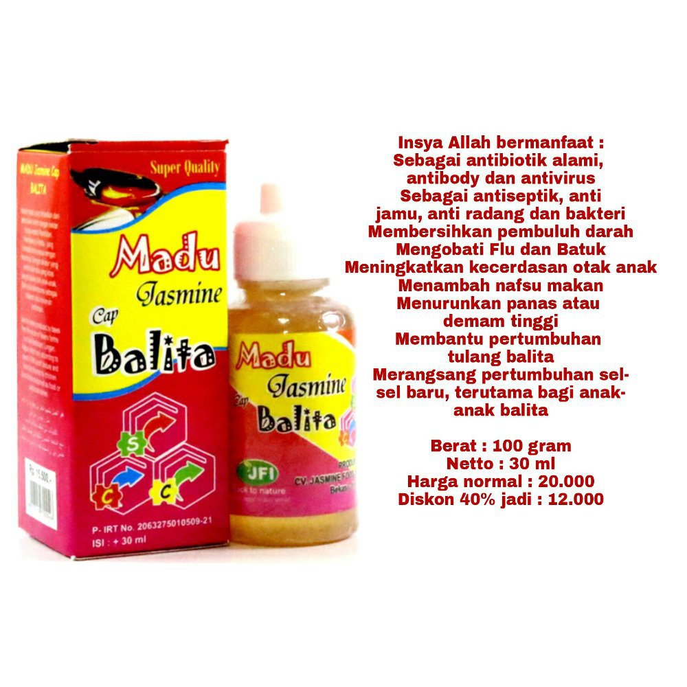 

Madu balita Jasmin 3 in 1