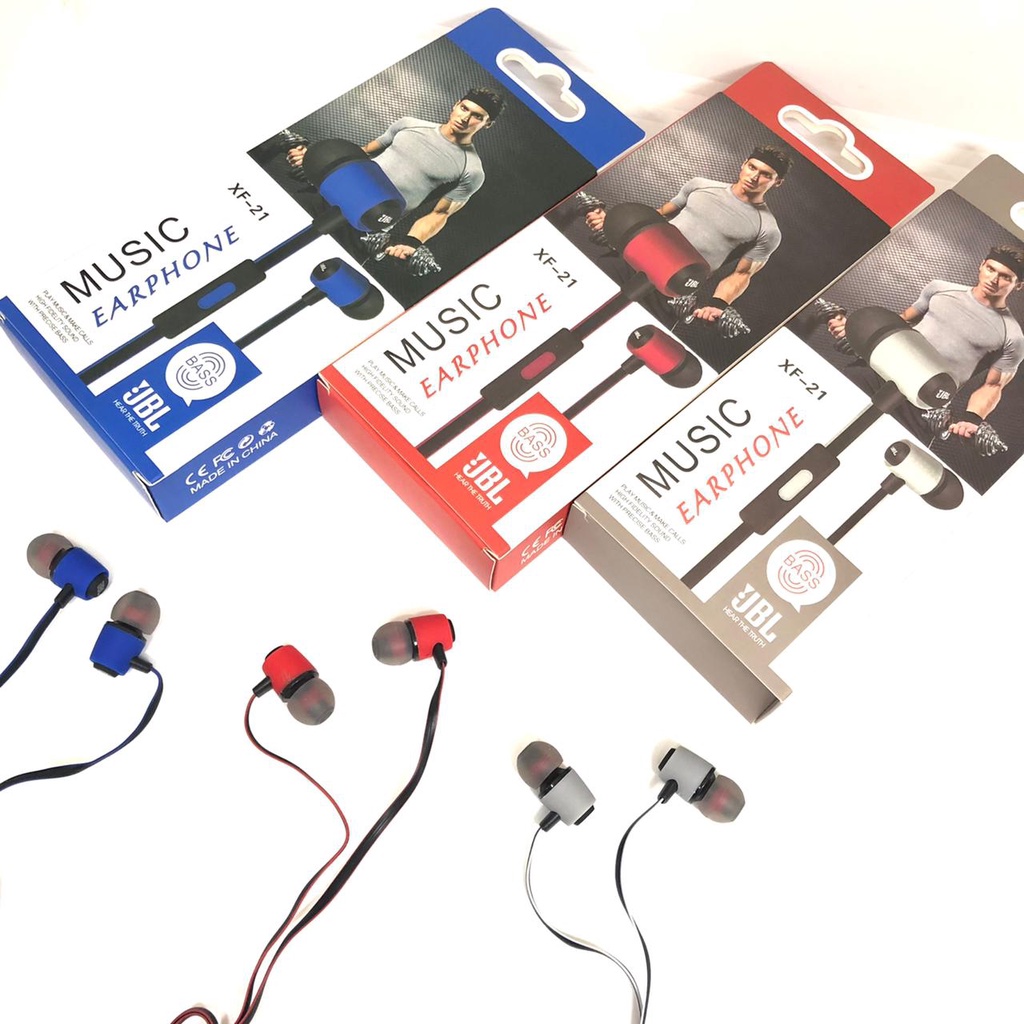 minigo promo Headset J-B-L Super Bass XF-21 Earphone J-B-L SUPER BASS XF-21