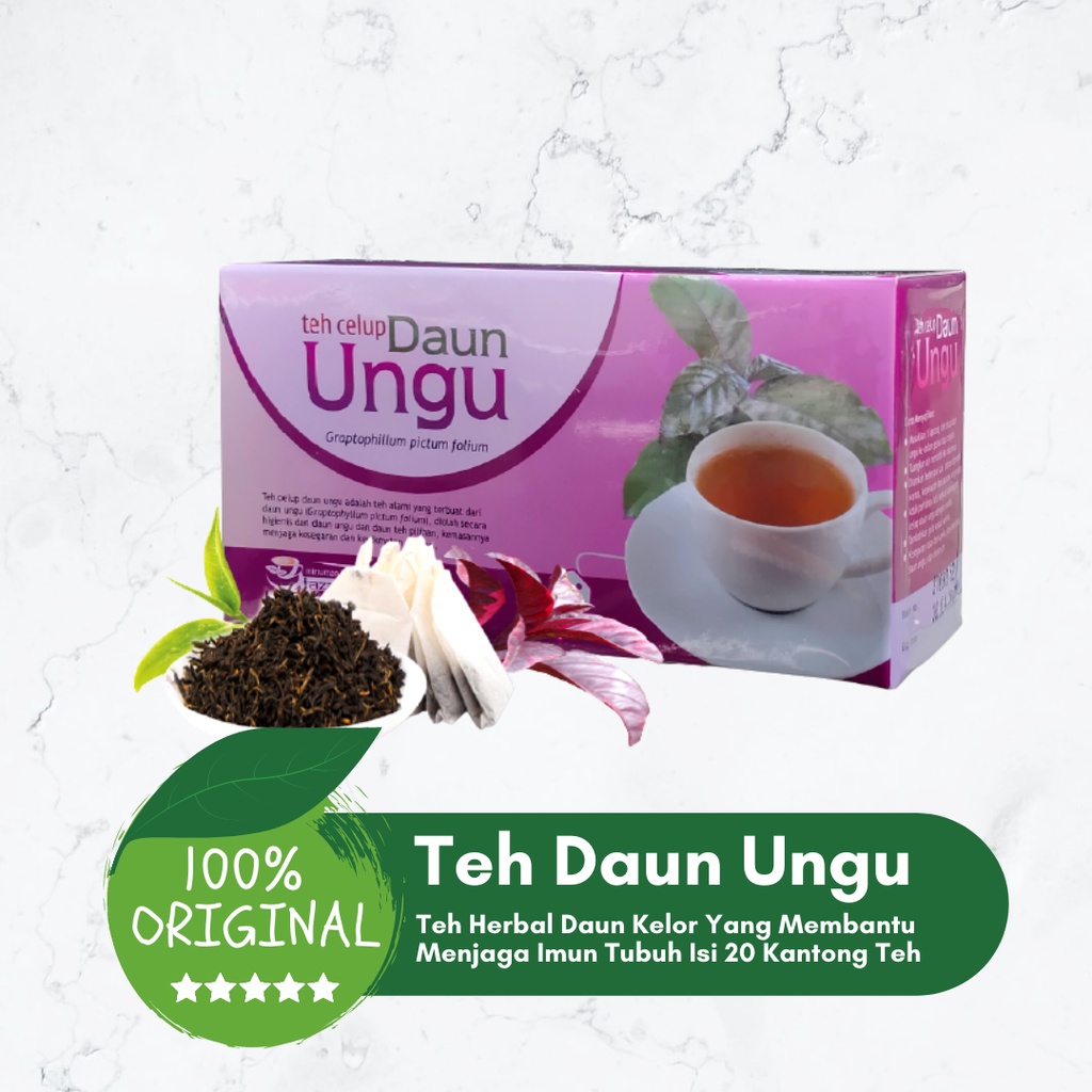

ORIGINAL Teh Daun Ungu TAZAKKA Teh herbal Wasir & Ambeien