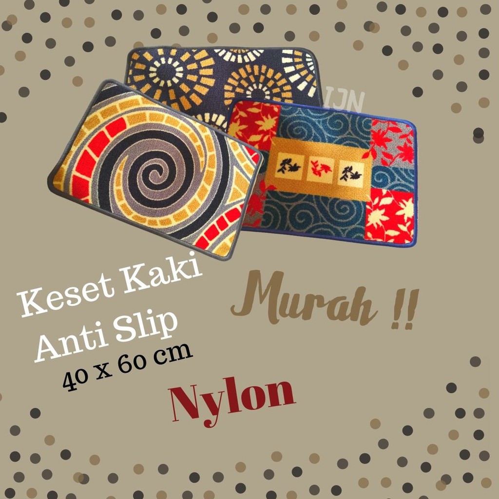 Keset Dapur Kamar Mandi Tebal Bahan Nylon Anti Slip Ukuran 40x60cm Murah