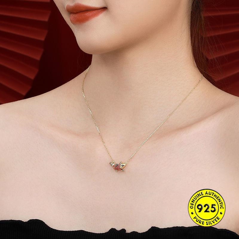 Kalung Rantai Sterling Silver 925 Dengan Liontin Untuk Wanita