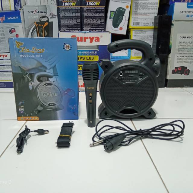 Speaker portabel Jin Long JL-1871 BT Gratis Mic Kabel