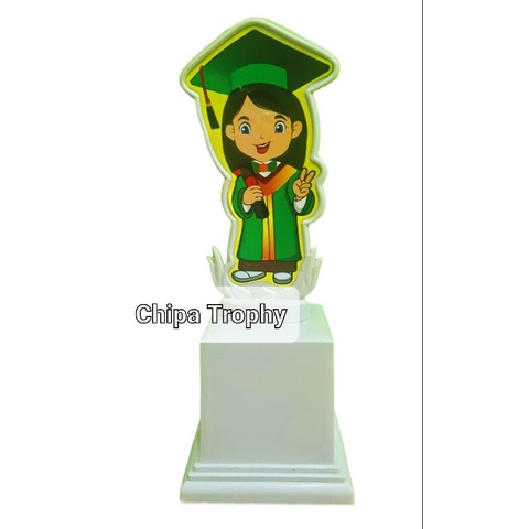 PIALA WISUDA PLASTIK HIJAU