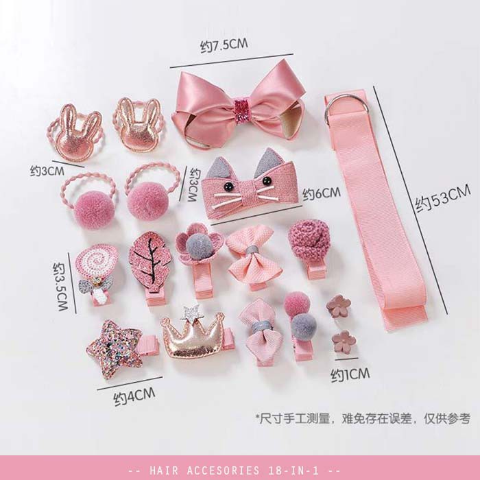 [Brandedbaby] ACCESORIES RAMBUT ANAK PEREMPUAN 18-IN-1