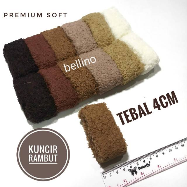 Kuncir Rambut Donat Tebal 4cm Warna Random / Ikat Rambut Bulat Tebal / Cepol Hijab Wanita