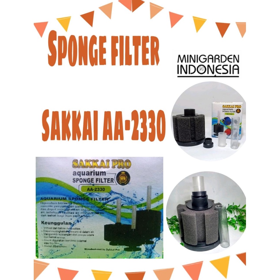 SAKKAI PRO AA-2330 BIOFOAM BIO FOAM AQUARIUM SPONGE FILTER AQUARIUM