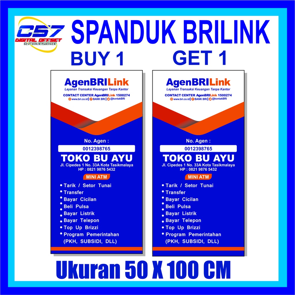 SPANDUK BRILINK MURAH | SPANDUK BRILINK | SPANDUK AGEN BRILINK | BANNER AGEN BRI LINK