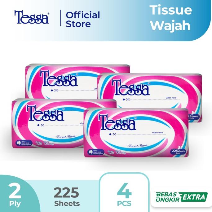 Beli 4 Lebih Hemat Tessa Facial Tissue 225 Sheets