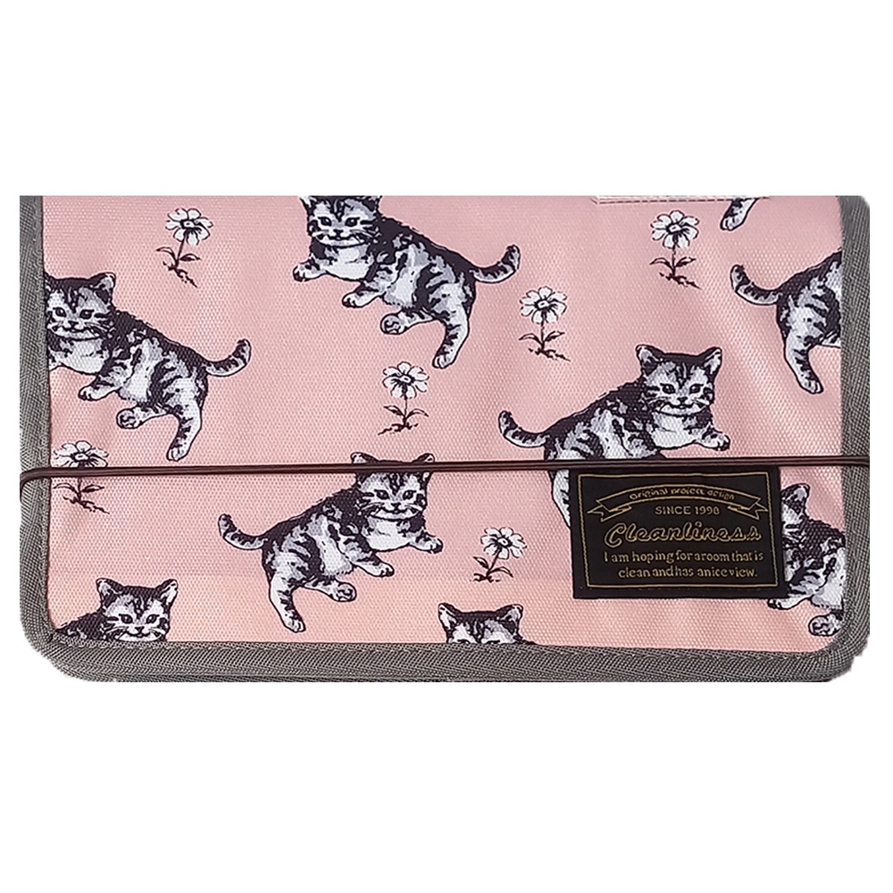 

File Folder Organizer Expanding Tas Map A5 8 Pockets- Pink Cat