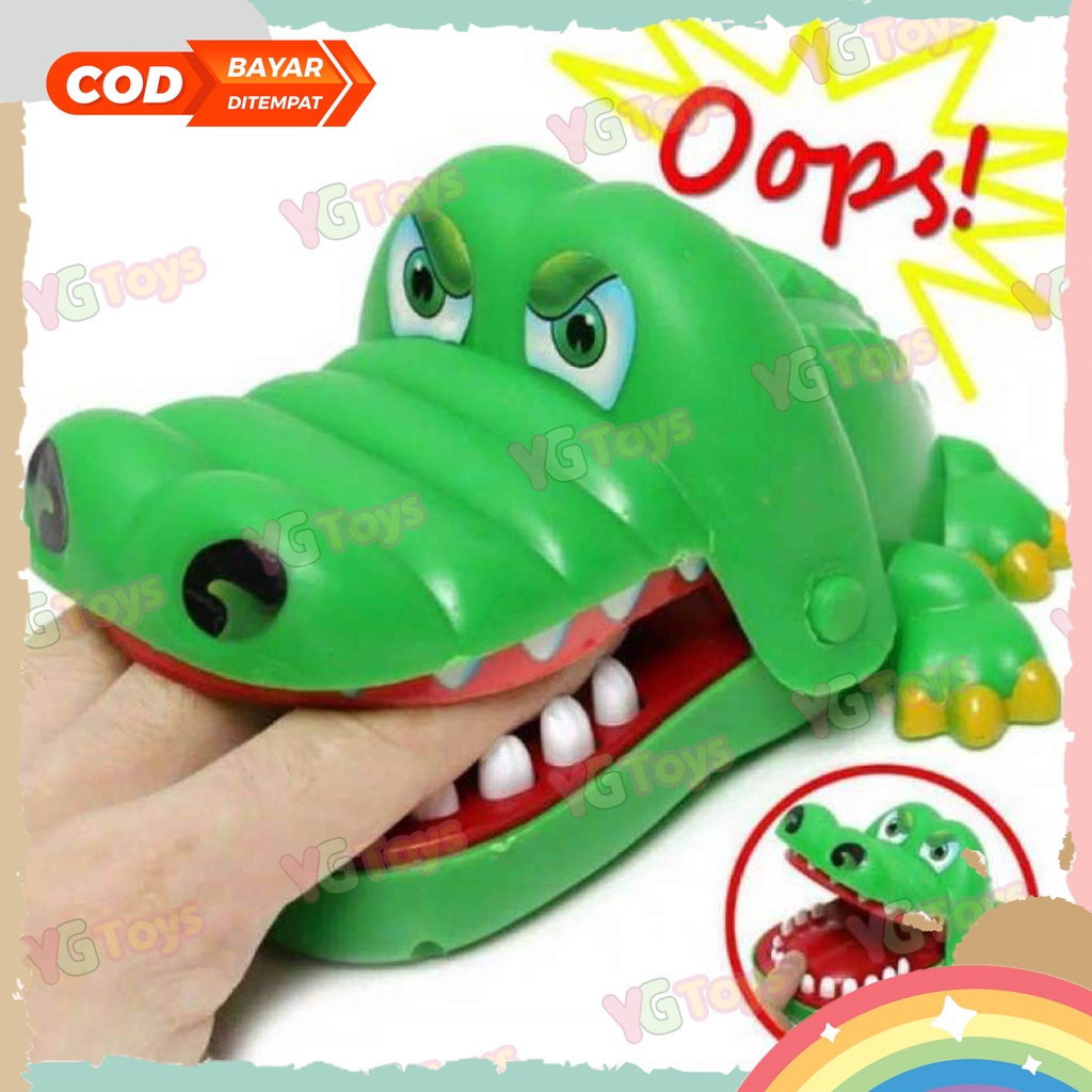 YGtoys Mainan Buaya Gigit Jari Crocodile Dentist Gigitan Buaya Mainan Keluarga Korea Seru Viral