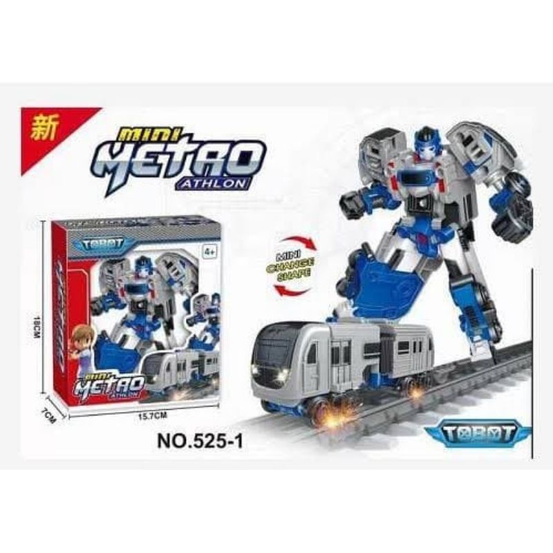 Mainan Robot Transform Mini Athlon - Robotan Transformers Kereta Anak Laki Cowok