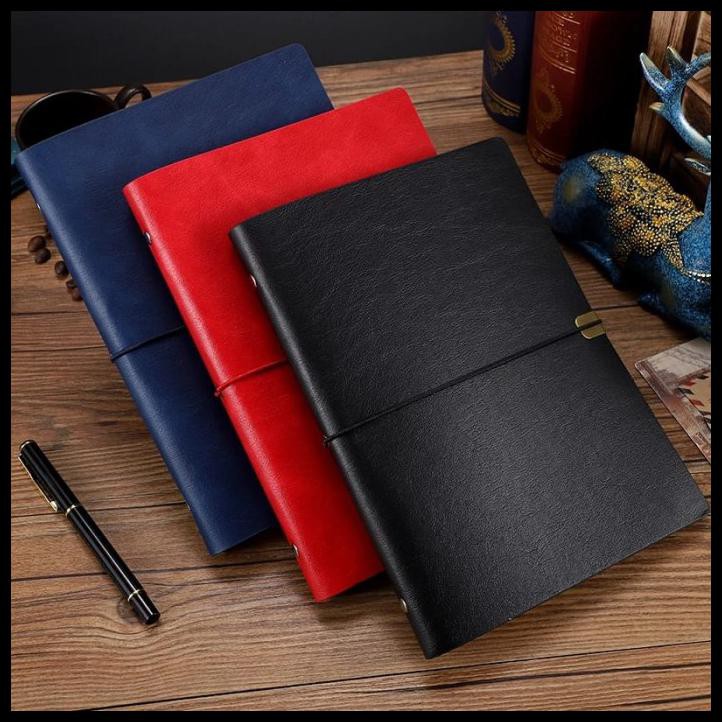 

Triple W 4In1 Premium Leather Note Book Buku Kerja Catatan Agenda A5 - Merah