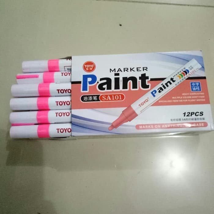 

(MURAH) Spidol Ban TOYO PINK - Paint Marker Toyo Kualitas Terbaik