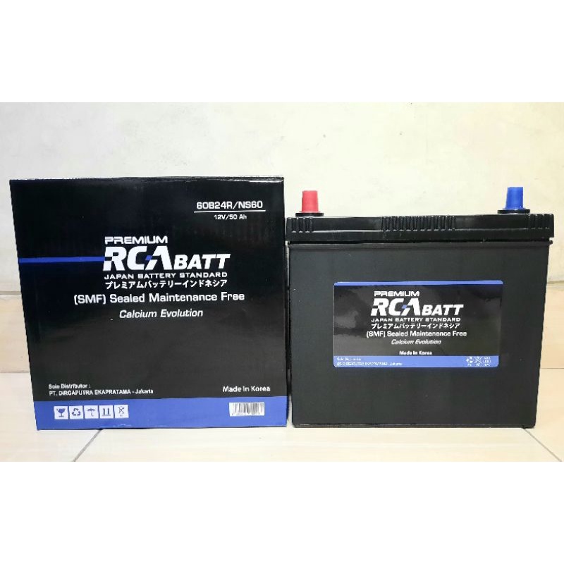 Aki Mobil Toyota Rush, Avanza, Starlet Merk RCA BATT