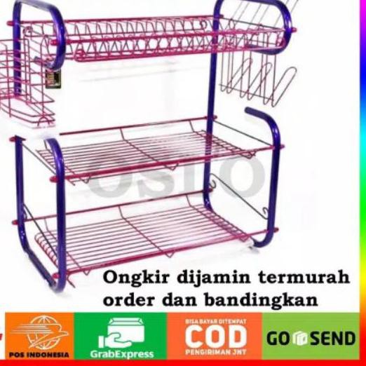 Terlaris Kita Jual Rak Piring Stainless Steel Susun 3 Dan Susun 2 Modern Anti Karat Bistro Dan Silvana Keren Lazada Indonesia