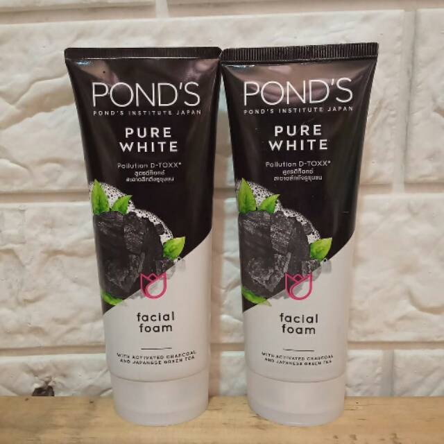 PONDS FACIAL FOAM PURE WHITE 100 GR {hitam}