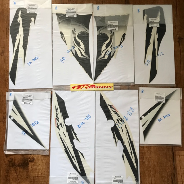Stiker set ninja rr new se 2012 putih original
