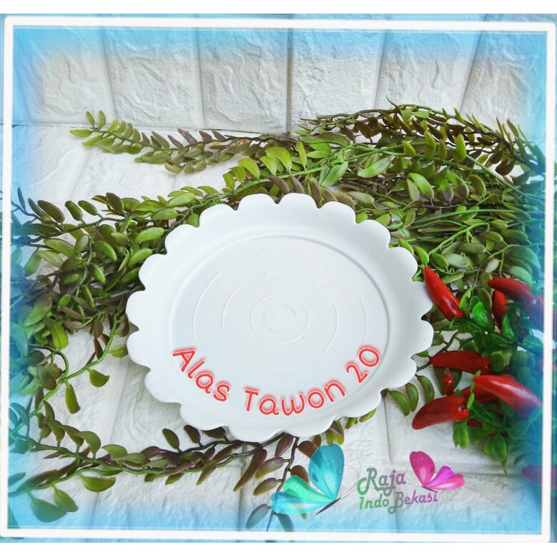 Alas Pot 20 Cm Putih Tray / Gbl / Eco-20 / Alas Tawon 20 Pot 20 Putih Pot Gentong Putih 24 21 20 Cm