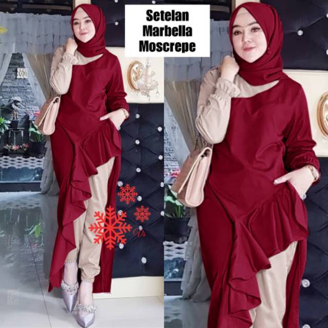 Sv ST MARBELLA stelan hijab muslim fashion kekinian bellaluna MOSCREPe