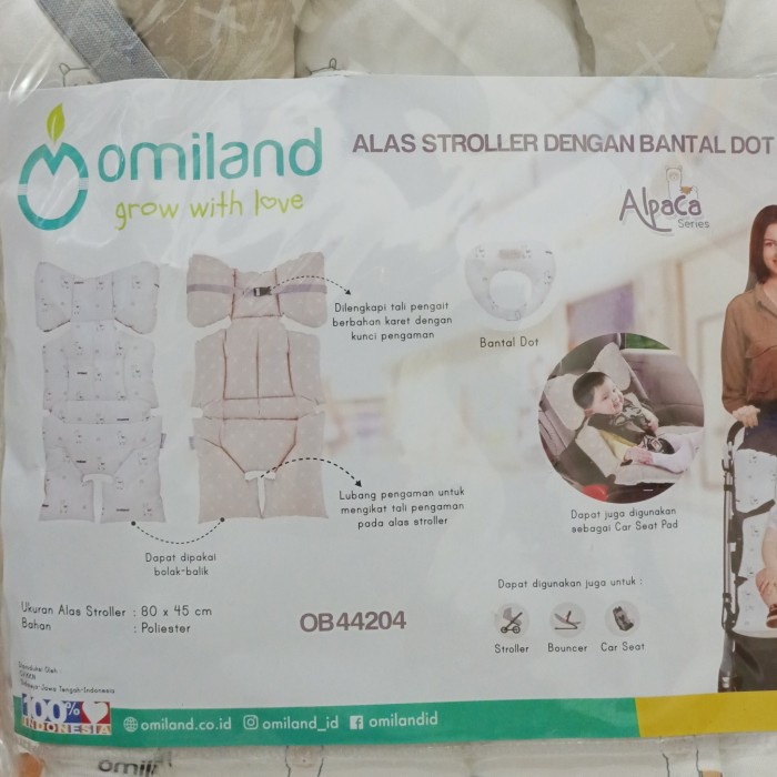 Alas Stroller Omiland FREE Bantal DOT Alpaca Series OB44204 Cream