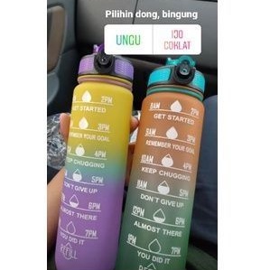 ((READY)) botol minum mirip quifit uk 1L / botol 1000 ml / botol minum takar