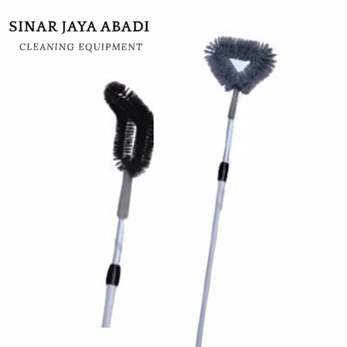 Tangga Tongkat Teleskopik 9 Meter + Ringed Dust Brush Plafon