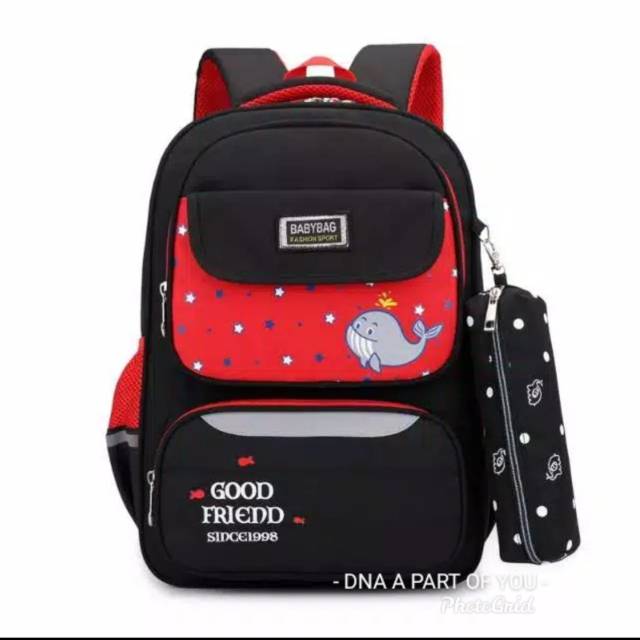 Tas Backpack Anak Gorgeous of DOLPHINE /Ransel paus for kids /tas satu set playground