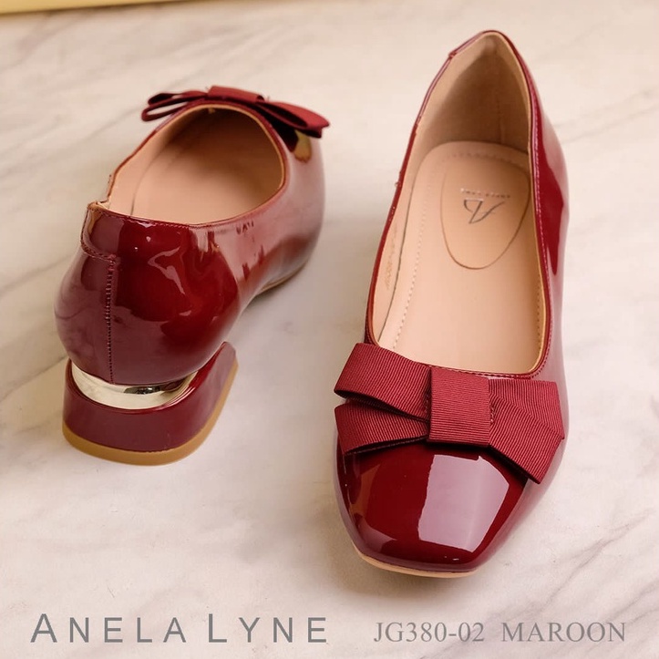 ANELA LYNE SEPATU GLOSY BECKA PITA HEELS G380-02 ORIGINAL
