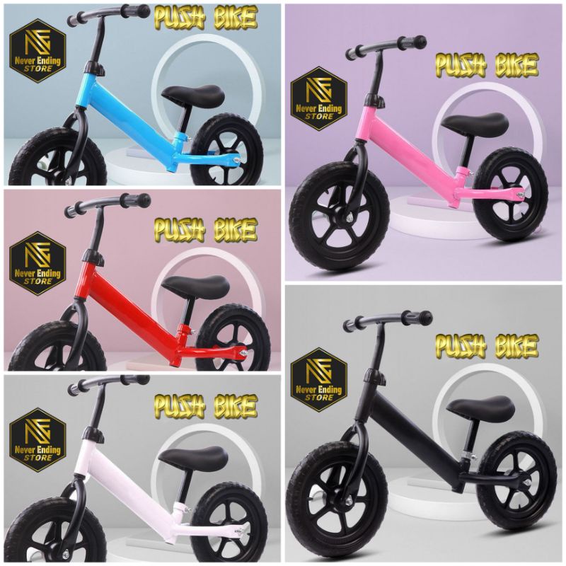 Sepeda Anak Pushbike Balance Bike Anak Roda 2 Sepeda Keseimbangan Anak  Push Bike Anak  Perempuan Laki Laki Merah Putih Biru Pink Hitam / Sepada Anak Murah Viral Bestseller 2 cycle cocok untuk usia 1 2 3 4 5 tahun