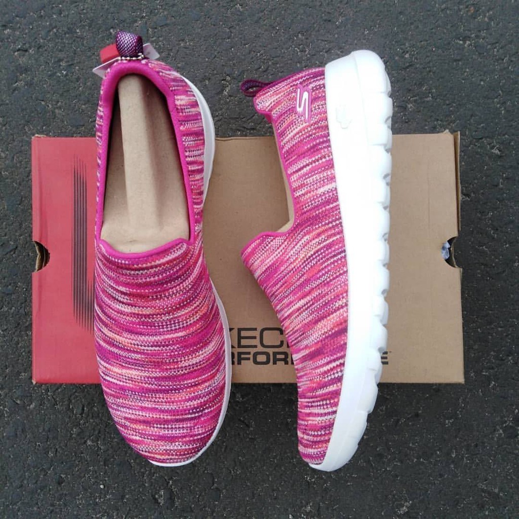 SKECHERS GO WALK JOY TERRIFIC " PINK MULTI " 15615PKMT - SEPATU SNEAKERS WANITA 100% ORIGINAL PT MAP