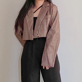 Rae Crop Blazer / Blazer Crop Wanita Premium