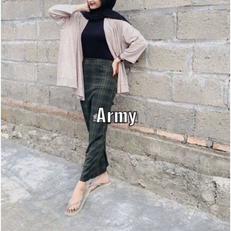 ROK KOREAN SPAN KOTAK/ROK SPAN TARTAN /ROK KOTAK PANJANG  /ROK TARTAN MURAH DAN TEBAL-4