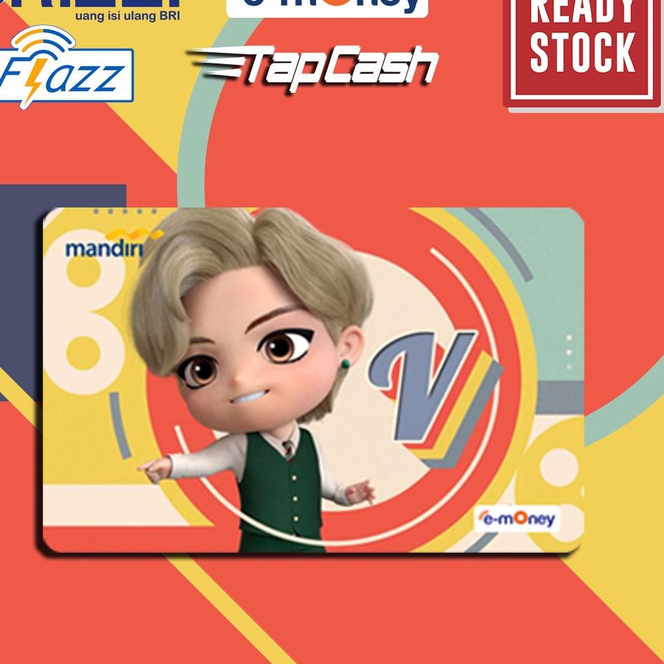 Emoney mandiri flazz bca gen 2 brizzi tap cash custom BTS TINY TAN ARMY jimin, jungkook, v, rm, j-ho