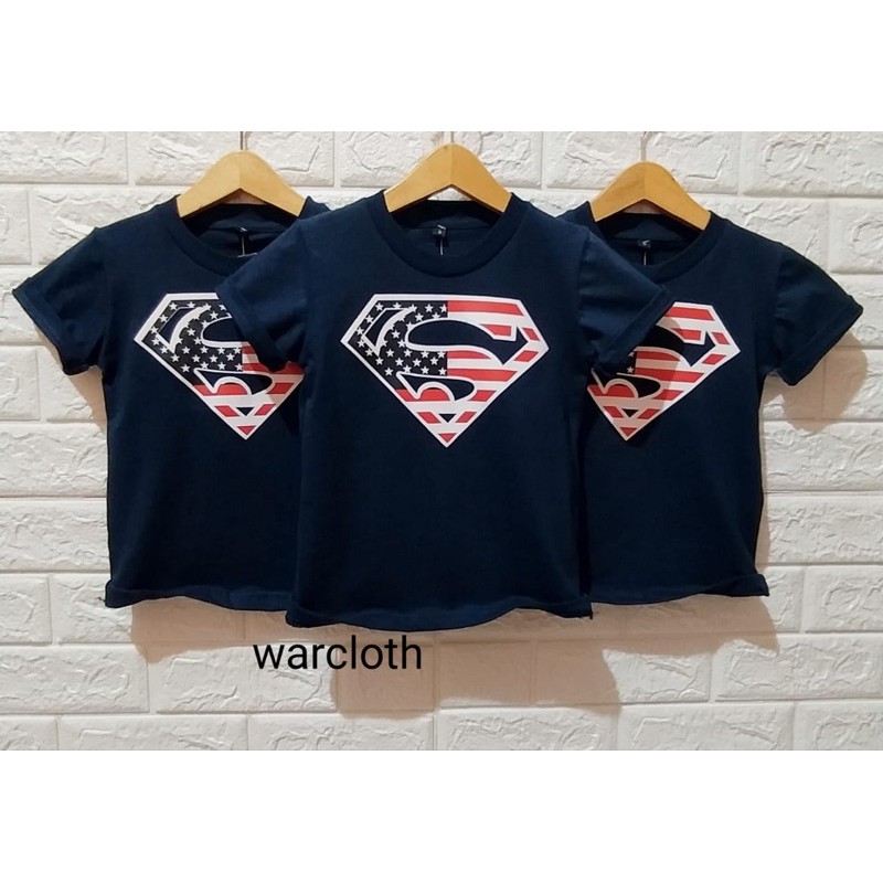 Realpict kaos/baju anak Superhero Superman Navy