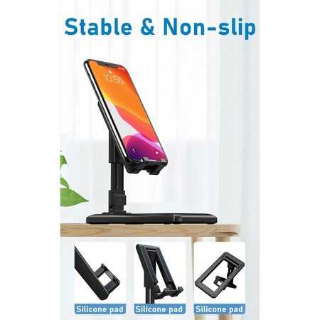 Holder Hp Desktop Srand Folding Mobile Phone Stand - khusus buat HP kecil Tidak untuk Tablet-Ipad