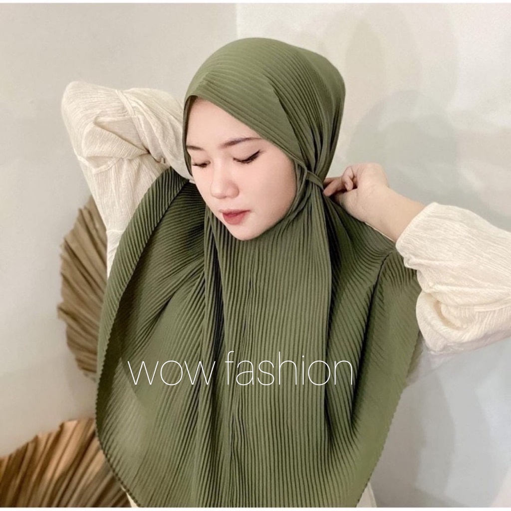 Wow Fashions Hijab Jilbab Kerudung Krudung Instant Wanita Terbaru Bergo Maryam Jorda Siria Plisket T