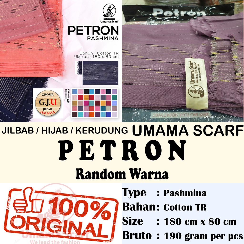 Umama PETRON PASHMINA jilbab hijab random campur warna Umama PETRON PASHMINA jilbab hijab random campur warna
