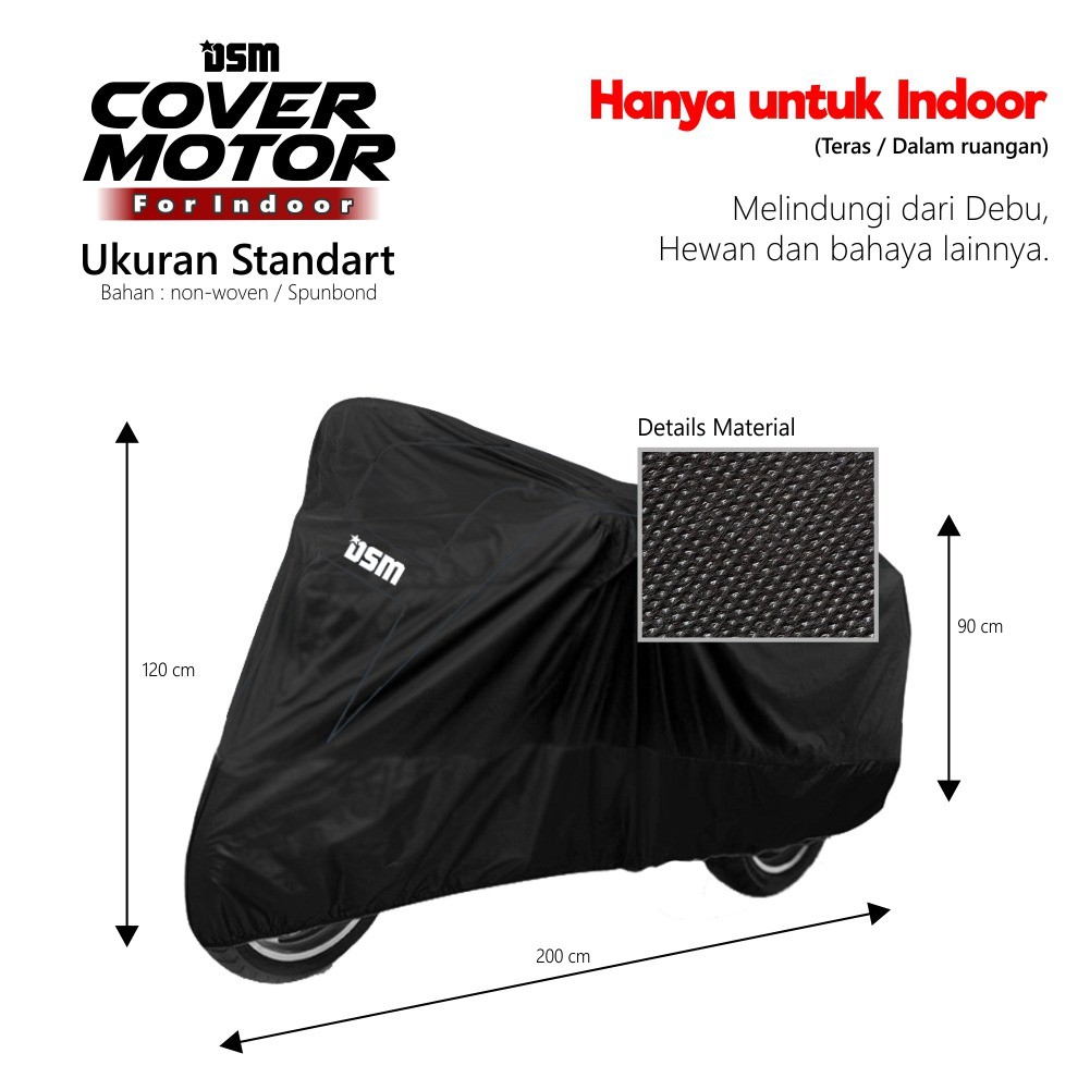 Cover Motor Indoor - Non Waterproof Ukuran Standart / Beat Scoopy Vario Supra Mio Address Nex