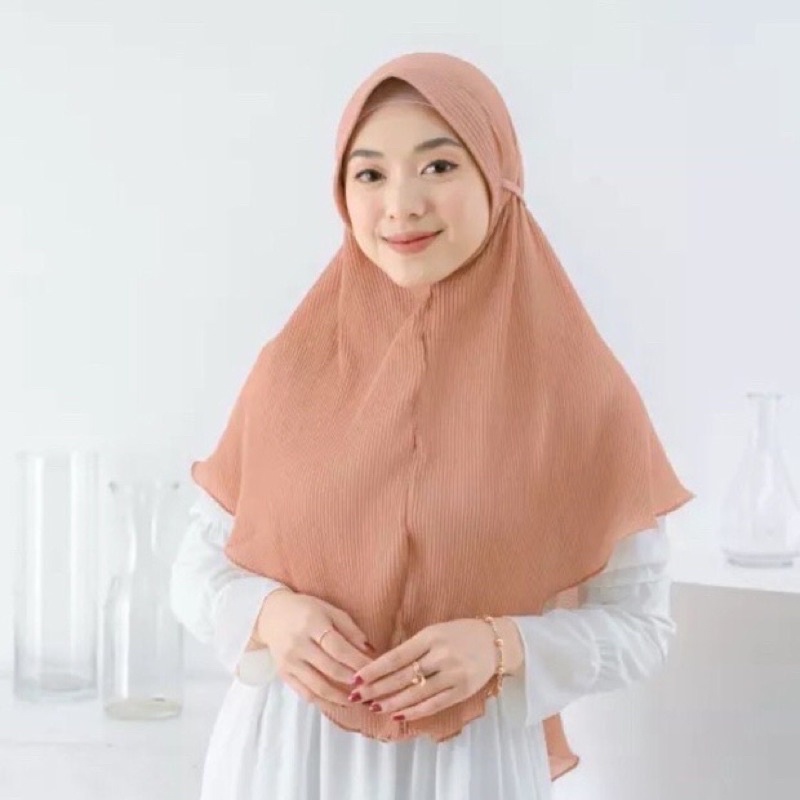 (SAFA PED) Bergo maryam pet plisket jumbo TERMURAAAAH