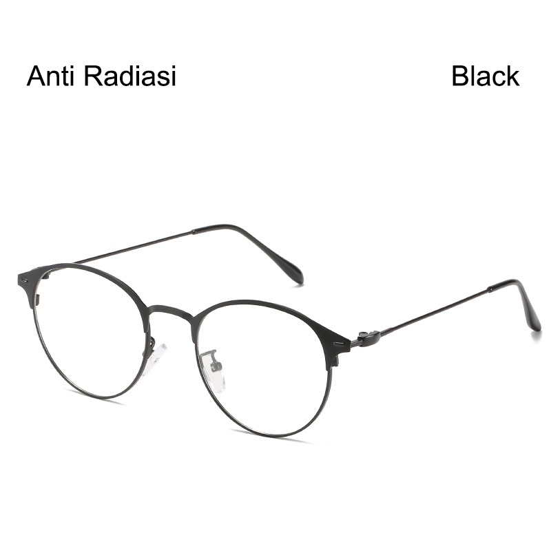 Kacamata Lensa Photocromic + Anti Radiasi Blueray (Bluechromic) Pria Wanita Frame Besi Photochromic-Photocromic#9