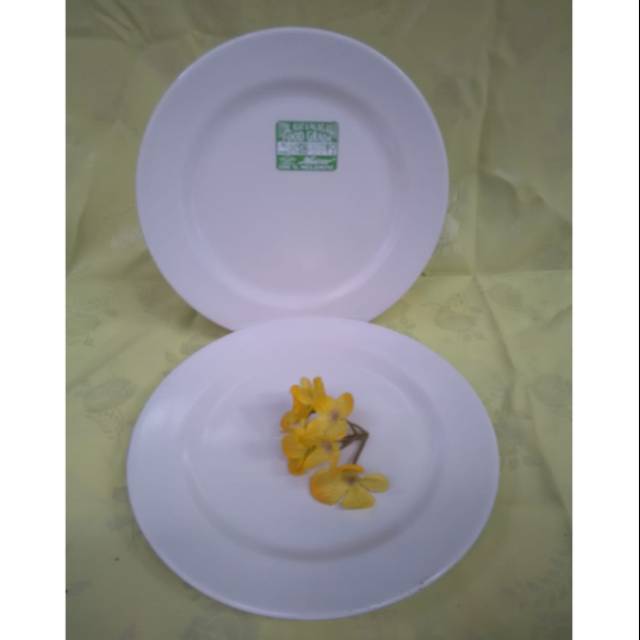 Hoover Melamine White Piring Kue Piring Ceper Bulat Warna Putih Ukuran 8 inch / 20,8 cm Food Grade